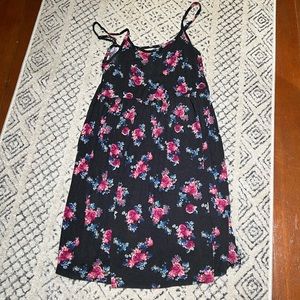 Black floral dress